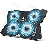 KLIM Diamond - Base di raffreddamento PC Portatile + Il più potente Supporto PC portatile + Azione Rapida 1200 RPM + Gaming laptop stand + Nero + NOVITÀ 2024