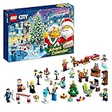 LEGO City Calendario dell Avvento 2023 con 24 Regali, Incluse le Figure di Babbo Natale e della Renna, e Tappeto da Gioco Invernale, Regalo Natalizio per Bambini, Bambine, Ragazzi e Ragazze 60381