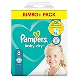 Pampers Baby Dry - Pannolini, taglia 8, confezione da 52