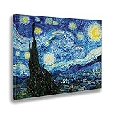 Spessore Telaio 2cm Van Gogh Cipressi LaMAGLIERIA FINE Art Quadro in Tela Canvas Pronto da Appendere 20cmx30cm 