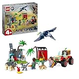 LEGO Jurassic World Centro di Soccorso dei Baby Dinosauri, Giocattolo per Bambini e Bambine da 4 Anni in su, Set con Mini Triceratopo, Anchilosauro e Velociraptor, Regalo Amanti degli Animali 76963