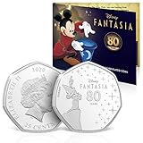 FANTASY CLUB Moneta commemorativa dell 80° Anniversario di Fantasia, presentata in Un Bellissimo Blister da Collezione. Edizione Limitata.