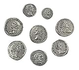 Eurofusions Monete Imperiali Romane placcate Argento - Set di 8 Imperatori Antica Roma