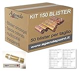 Agendepoint.it - KIT150-3 Blister contenitori per monete Euro150 MISTI : 1-2 - 5 Centesimi (50 pezzi per taglio) OMAGGIO mastrino e sigilli