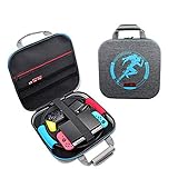 Carrying Case for Nintendo Switch Ring Fit Adventure Ring-Con Handbag，CLarge Shockproof Bag with 24 Game Cards for Switch Console, Pro Controller, Dock, AC Adapter, switch accessories
