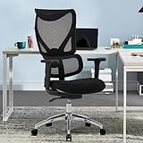 Ximstar Sedia da ufficio ergonomica, schienale alto, Executive Desk Chair, poggiatesta regolabile e supporto lombare, sedia in rete 3D per la casa e l ufficio