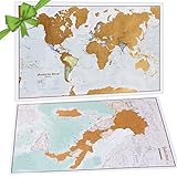 Scratch the World® Travel Map - Scratch Off World Map Poster + BONUS Italy Scratch Map - Maps International - 50 years + of map making - Most Detailed Map Gift