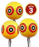 Sistema repellente antiuccelli - palloni gonfiabili con occhio minaccioso - giallo - 3 pezzi