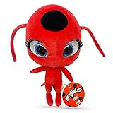 Miraculous Ladybug Kwami Mon Ami Tikki 24 cm Ladybug Plush Toys for Kids, Super Soft Stuffed Toy with Resin Eyes, High Glitter and Gloss, Detailed Stitching Finishes (Wyncor)