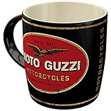 Nostalgic-Art Tazza da caffè retrò, Moto Guzzi – Logo Motorcycles – Idea regalo per amanti di motociclisti, Design vintage, 330 ml, in ceramica