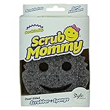 Scrub Daddy Scrub Mommy Style Collection Grey Scrubber Sponge, Dual Sided Cleaning, 1 Count (Pack of 1), SMSTGY