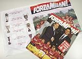 Forza Milan 9 del 1991 POSTER Capello-Baresi sul retro Milan 1991-1992 + Gadget