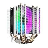 Noua Blizzard TDP 130W Dissipatore di Calore a Doppia Torre Mini, 6 Tubi di Calore, Ventola 4 Colori Fissi da 90mm Compatibile per Intel 1700 1200 115x 1366 2011 AMD AM5 AM4 AM3