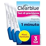 Clearblue Test di Gravidanza Rilevazione Rapida Maxiformato, Risultato Rapido, anche in 1 minuto*, 3 Test