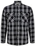 Tokyo Laundry Overshirt invernale foderata in cotone a quadri, Tornio - Jet Black Check, L