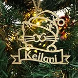 Palline di fiocco di neve di Natale personalizzate personalizzate palline tagliate al laser nome diverso ornamento di Natale appeso regalo albero etichette in legno (10,1 pz)