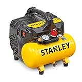 Stanley Dst 100/8/6 Compressore Silenzioso, Giallo, ‎36 x 36.5 x 37.5 cm, 16 Kg