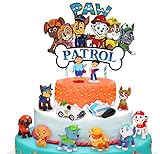 mohito 13PCS Decorazioni Torta Paw Patrol,Cake Topper Mini Figurine Mini Figure Paw Dog Patrol per Bambini Decorazioni per Torte