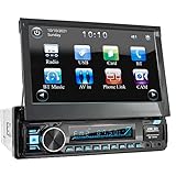 XOMAX XM-V779 Autoradio con mirrorlink, vivavoce bluetooth, schermo touch screen 7 pollici / 18 cm, RDS, SD, USB, AUX, MIC, 1 DIN