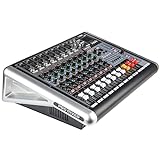 wecan Mixer Digitale Audio 8 Canali USB Amplificatore 2x300w 8 Ohm, per Karaoke, Professionale, per Console Dj Soundboard con 16 DSP Digitale Effetti