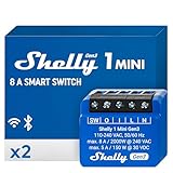 Shelly Plus 1 Mini Gen3, Duo Pack, Interruttore di Relè Intelligente, Wifi, 1 Canale