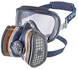 GVS SPR401 Elipse INTEGRA A1P3 semimaschera con protezione occhi e filtri sostituibili pronta all uso M/L blu