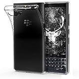kwmobile Cover Compatibile con Blackberry KEYtwo LE (Key2 LE) - Custodia Morbida in Silicone TPU - Crystal Case Custodia Flessibile - trasparente