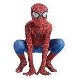 KJHGVBM Costume Spiderman Bambino e Adulto Far from Home,Halloween Carnival Spiderman Classic 3D Stampa Supereroe Cosplay Amazing Maschera,3-14 Anni Costume Spiderman Nero Bambino