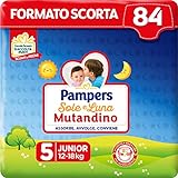 Pampers Sole e Luna Pannolino a Mutandino Junior, Taglia 5 (12-18 Kg), 84 Pannolini