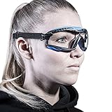 SOLID. piccoli Occhiali protettivi da lavoro con vestibilità perfetta | occhiali protettivi antipolvere con vestibilità universale | Antigraffio, antiappannamento e protezione UV