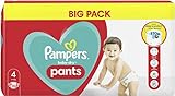 Pampers Baby-Dry Pants - Pantaloni taglia 4, 62 pezzi, 9 kg - 15 kg, con custodia protettiva