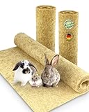 Tappeto per roditori realizzato al 100% in canapa, 120 x 60 cm, spessore: 5 mm, confezione da 2 pezzi, per tutti i tipi di animali di piccole dimensioni