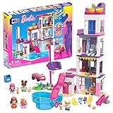 MEGA Barbie Color Reveal- Casa dei Sogni, set di costruzioni con oltre 25 sorprese, 5 mini bambole e 6 animali, set Giocattolo e regalo per Bambini 5+ Anni, HHM01