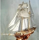 LLaviD Kit Modello di Nave da Costruire per Adulti, Scala 1:96 Kit Modello di Barca a Vela Assemblaggio in Legno Modello di Nave Classico Fai da Te Kit Modello di Barca a Vela Regali per Bambini