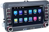 Android 11 Autoradio Bluetooth 2 DIN per VW Volkswagen Golf Passat, 7 Pollici IPS Touch Screen Auto Radio Stereo con Bluetooth Vivavoce/Mirror Link/GPS Navigazione/WIFI/FM/2 porta USB, 2G+32GB