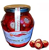 Peperoncini Ripieni al Tonno in olio vaso 280gr - Prodotti tipici Calabresi - Super Antipasto