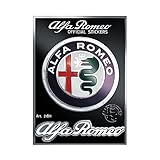 Alfa Romeo Adesivi Ufficiali 1 Logo da 75 mm 1 Scritta, 94 x 131 mm