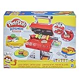 Play-Doh Hasbro Kitchen Creations Barbecue, per Bambini dai 3 Anni in su, con 6 Colori di Composto modellabile atossico e 7 Accessori
