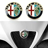 74 mm Logo adesivo per Alfa Romeo Giulietta Spider Mito 147 156 159 166 GT Stelvio Giulia Dorato