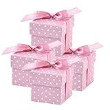 partydeco.pl 50 scatole Regalo (Rosa), per Matrimonio, Battesimo, Nascita