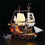 GEAMENT Set di Luci LED Compatibile Con LEGO Galeone dei Pirati (Pirate Ship) – Kit Di Illuminazione per Creator 31109 (LEGO set Non Incluso)