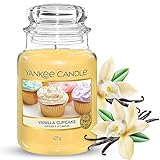 Yankee Candle Candela profumata in giara grande, Cupcake alla vaniglia, Durata Fino a 150 Ore