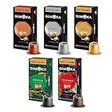 Gimoka - Capsule in Alluminio, Compatibili Nespresso, Assortimento di Miscele e Aromi - 100 Capsule