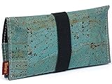Simaru Borsello porta tabacco in sughero estremamente stabile portatabacco in sughero borsello portatabacco busta portatabacco (turchese)