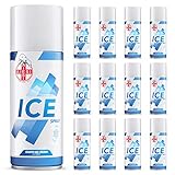 AIESI® Ghiaccio Spray sport istantaneo al MENTOLO bomboletta 400 ml effettivi ICE SPRAY (Confezione da 12 pezzi), Made in Italy