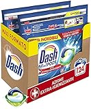 Dash Pods Detersivo Lavatrice In Capsule, 124 Lavaggi (2x62), Azione Igienizzante, Maxi Formato, Per Un Pulito Igienizzato, Efficace Anche a Bassa Temperatura