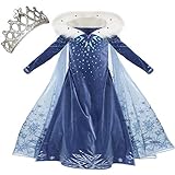  Princess Vestito Carnevale Bambina Abito Costume Bimbi Deluxe Elsa 131