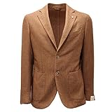 L.B.M. 1911 1097AD Giacca Uomo Tailored Slim Fit Brown Mix Wool Jacket Men [46]