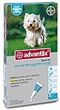 Advantix - Spot On per cani oltre 4 Kg fino a 10 Kg, 4 pipette da 1.0 ml, Antiparassitario per Zecche Pulci e Pidocchi
