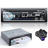 Autoradio Bluetooth con Lettore CD DVD, CENXINY Stereo auto con RDS sistema vivavoce, 4x65W Autoradio 1 DIN con Lettore MP3 e due porte USB, Supporta FM/AUX/TF/WMA/iOS/Android